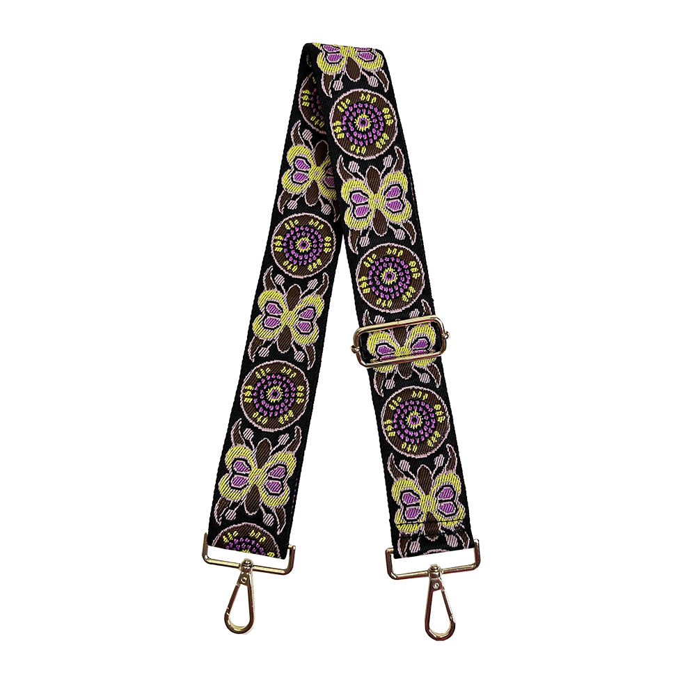 2" "Foulard" Embroidered Bag Strap Customized Bag Straps AHDORNED