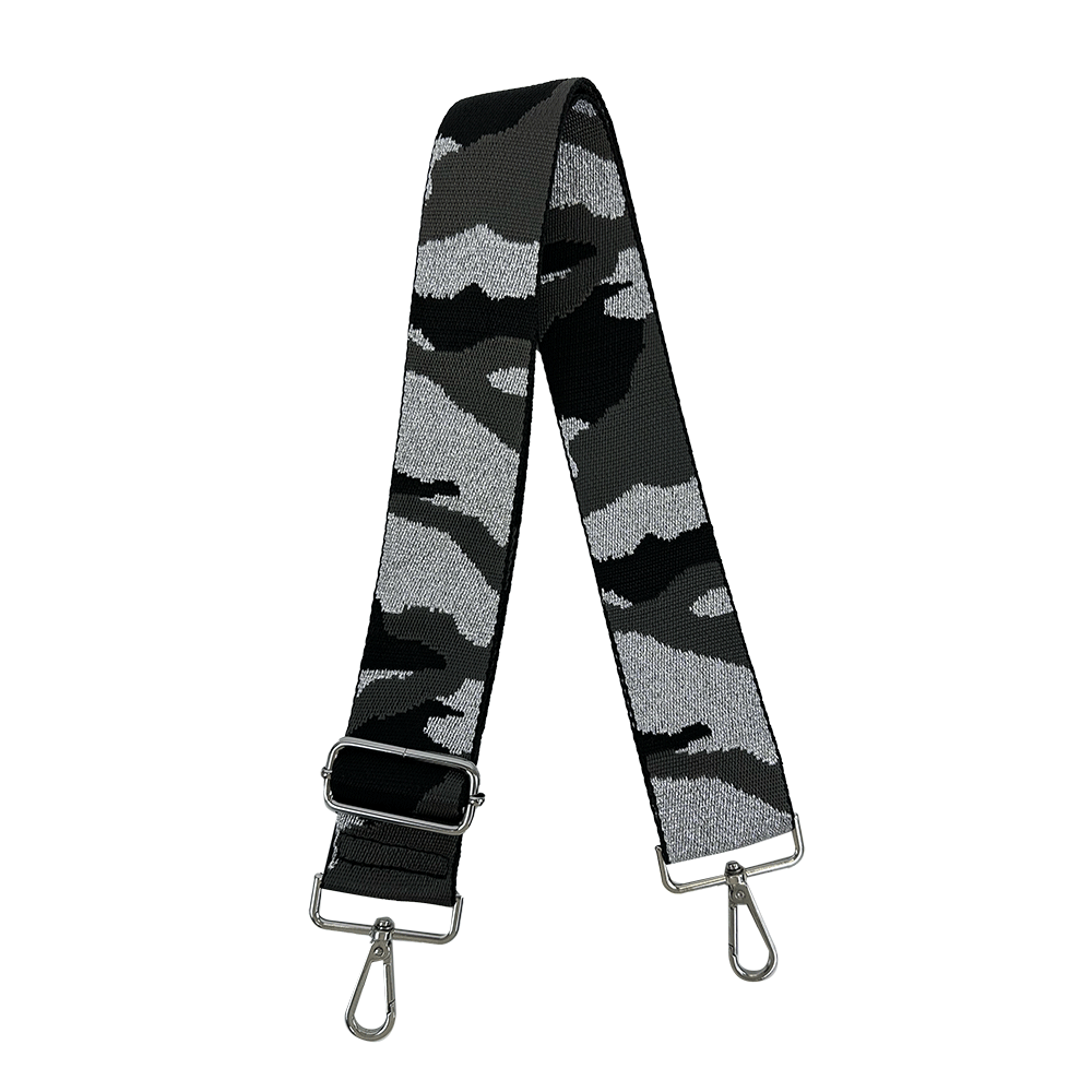 Silver Camo Print 2" Adjustable Bag Strap w/Silver Hardware AHDORNED