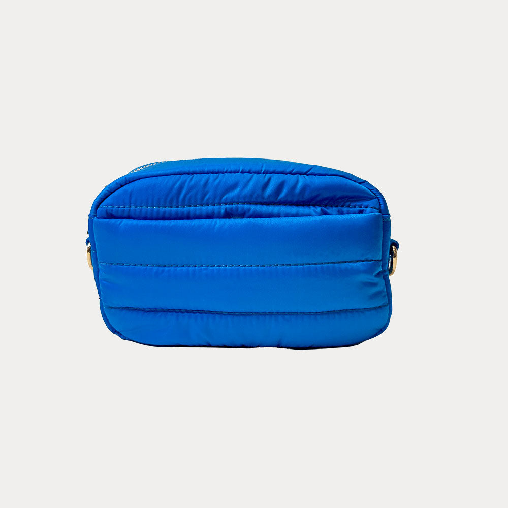 Ella Quilted Nylon Crossbody in Blue Moon