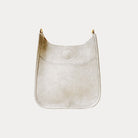 Mini Vegan Leather Messenger in Cream