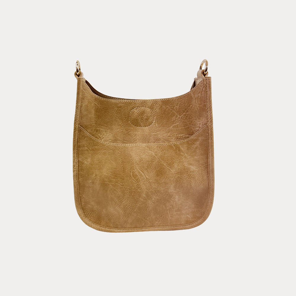 Mini Vegan Leather Messenger in Dune