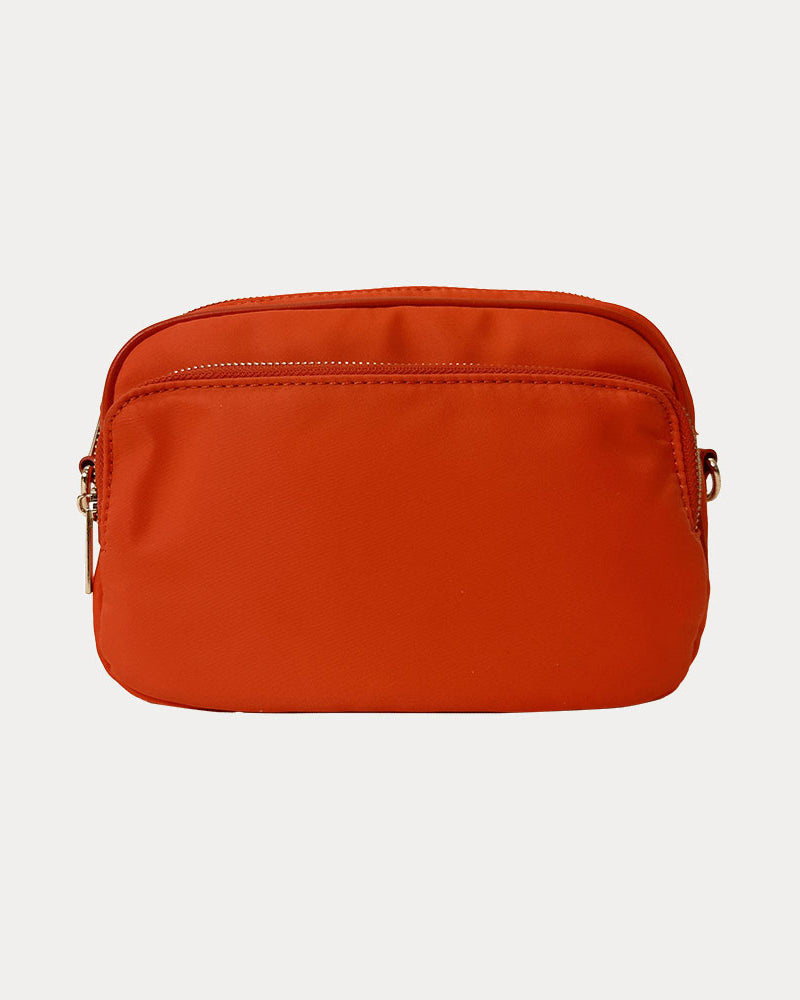 Natalia Nylon Crossbody in Orange