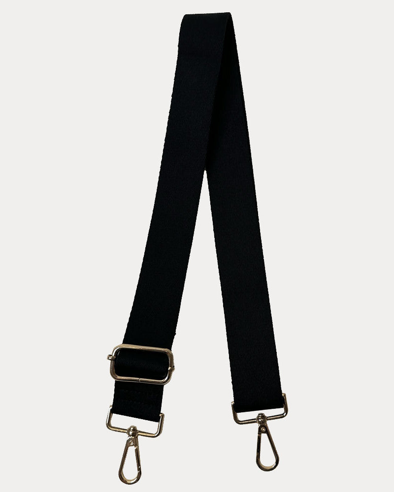 Solid 1.5 Black Adjustable Bag Strap
