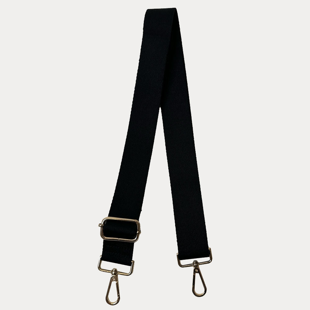 Solid 1.5 Black Adjustable Bag Strap