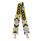 2" Embroidered Aztec Bag Straps - Yellow/White/Black/Cream