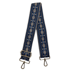 2" Double Diamond Bag Strap - Navy/Camel