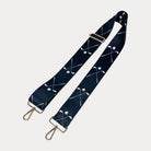 Black ground with Golf Club graphics  with gold hardware bag strap