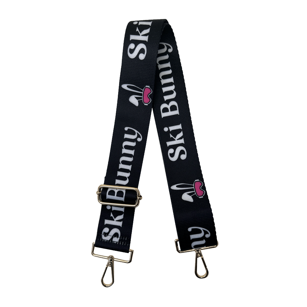 2" Ski Bunny Bag Straps - Black/Pink