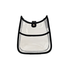 Bailey Clear Messenger with Vegan Black Leather