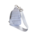 Eliza White Quilted Nylon Sling Bag