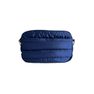 Ella Navy Quilted Nylon Crossbody Bag