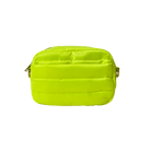 Ella Neon Yellow Quilted Nylon Crossbody Bag