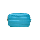 Ella Turquoise Quilted Nylon Crossbody Bag