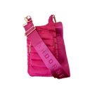 Emma Pink Quilted Nylon Water Bottle Bag with 2" Strap