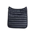 Everly Black Quilted Nylon Messenger Bag