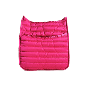 Everly Pink Quilted Nylon Messenger Bag