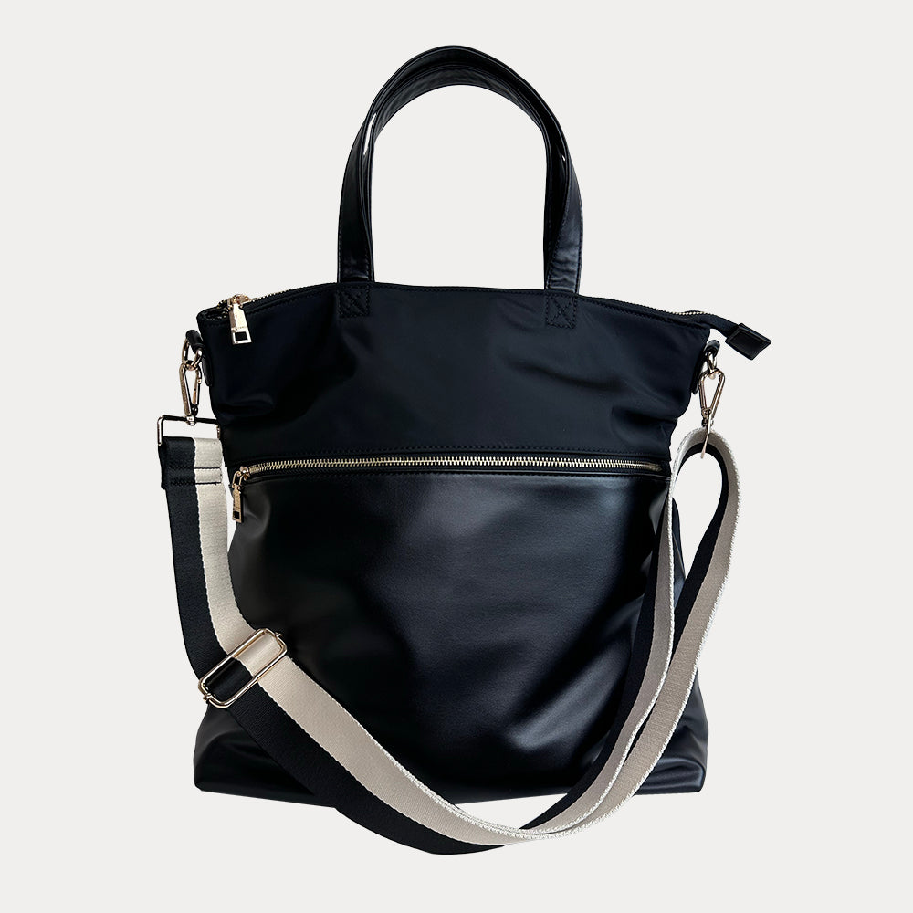 Jill Nylon & Vegan Leather North South Tote