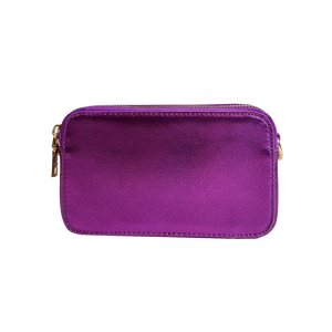 Jamie Metallic Vegan Camera Bag w/Interchangeable Bag Strap