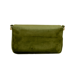 Louise Velvet Flap Bag w/Removable Chain Strap