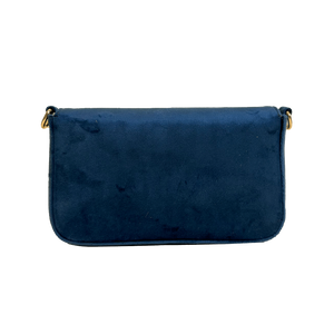 Louise Velvet Flap Bag w/Removable Chain Strap