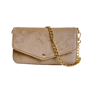 Louise Velvet Flap Bag w/Removable Chain Strap