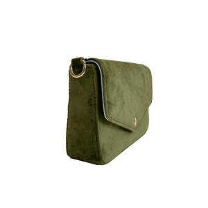 Louise Velvet Flap Bag w/Removable Chain Strap