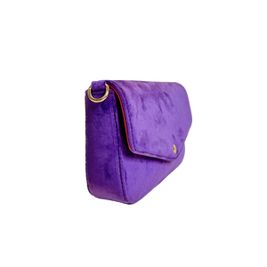 Louise Velvet Flap Bag w/Removable Chain Strap