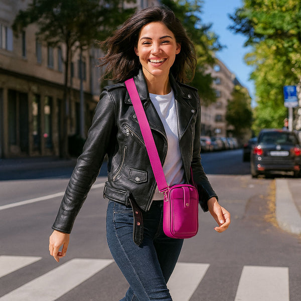 Maya Vegan Pebble Leather Crossbody Phone Bag