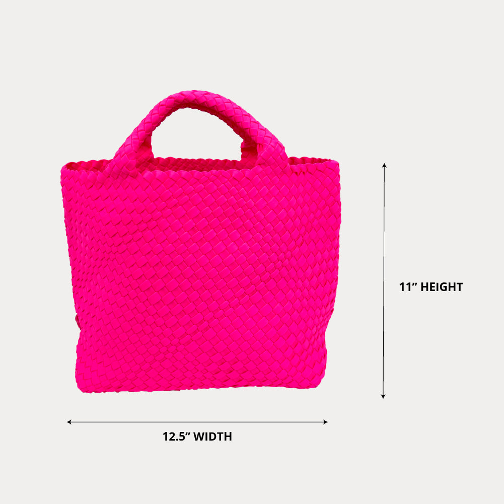 Lily Woven Neoprene Tote with Pouch | Neoprene Tote Bags