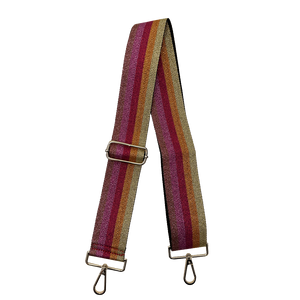 Glitter Multi Stripe Interchangeable Woven Bag Strap