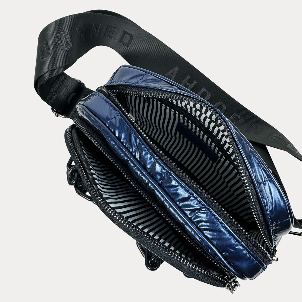 Ramona Quilted Liquid Nylon Crossbody Bag