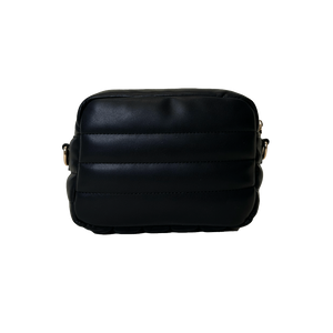 Sadie Quilted Vegan Leather Zip Top Messenger