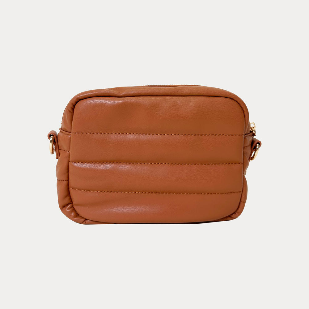 Sadie Camel Vegan Leather Crossbody Set