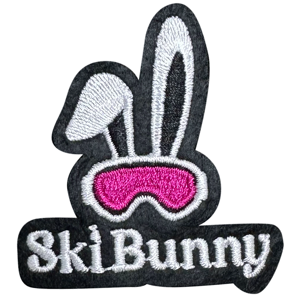 Ski Bunny Embroidered Patch