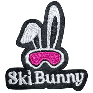 SKI BUNNY EMBROIDERED PATCH