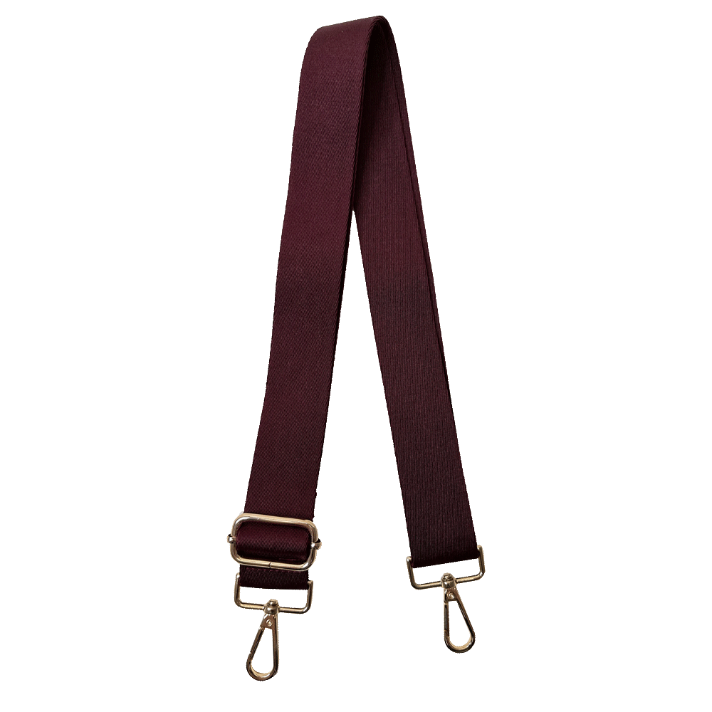 Adjustable Burgundy Leather Bag Strap, Burgundy Bag Strap