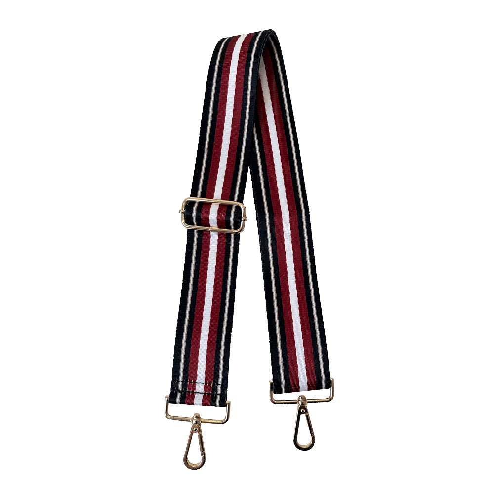 Red and White Stripe Bag Strap