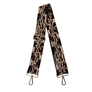 Animal Print Interchangeable Woven Bag Strap