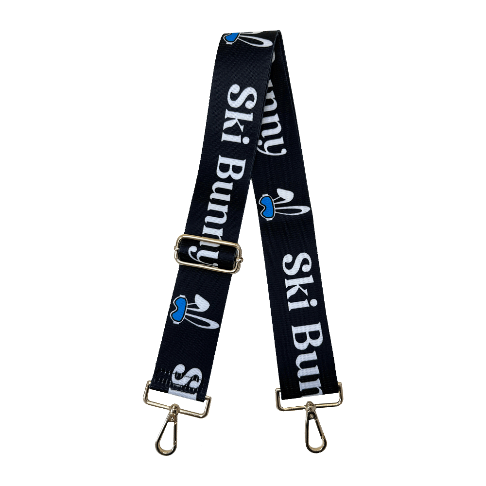 2" Ski Bunny Bag Straps - Black/Blue