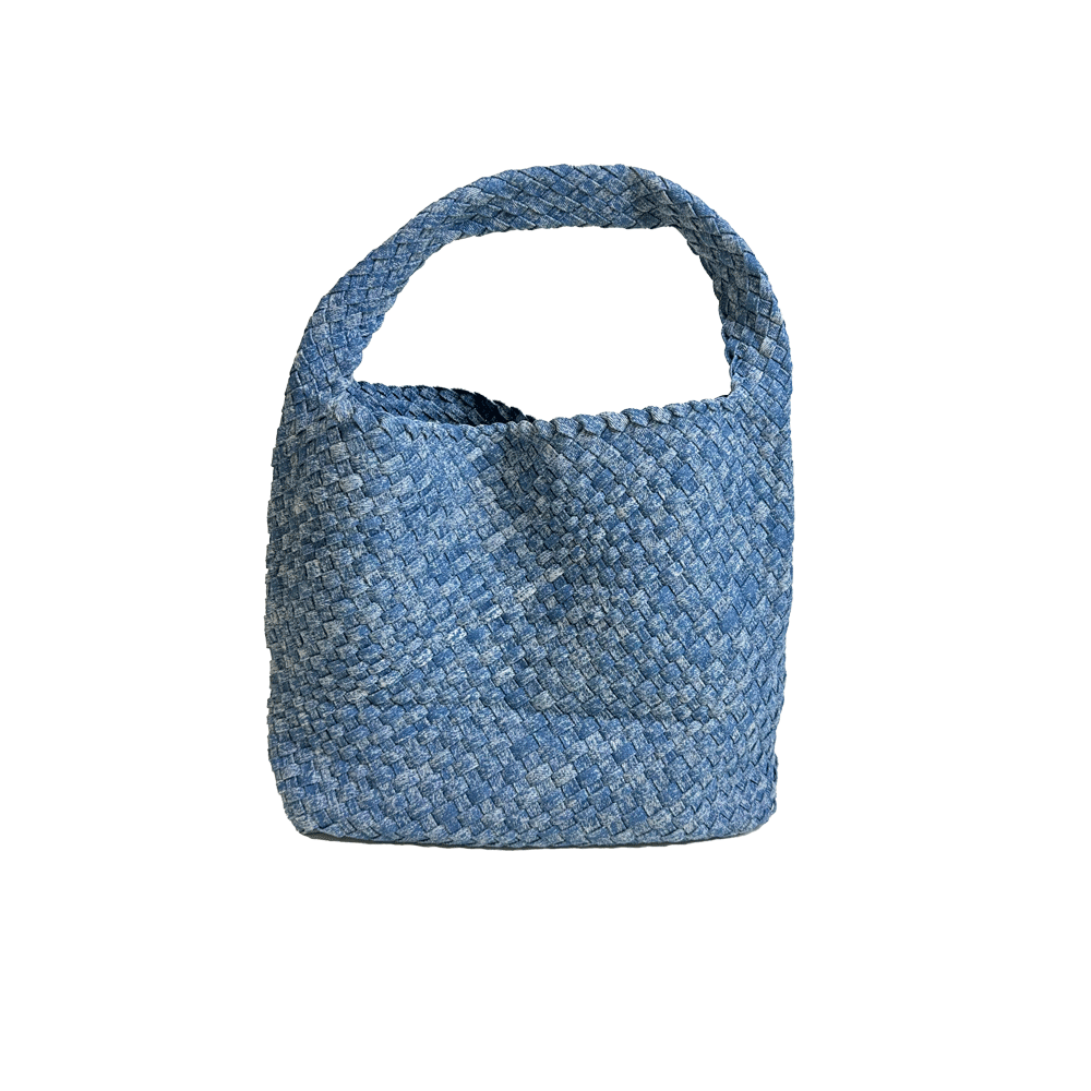 Diana Woven Denim Slouchy Shoulder Bag