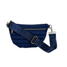 Erin Navy Quilted Nylon Sling/Bum Bag with 2" Strap