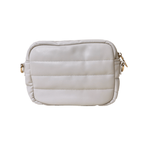 Sadie Quilted Vegan Leather Zip Top Messenger