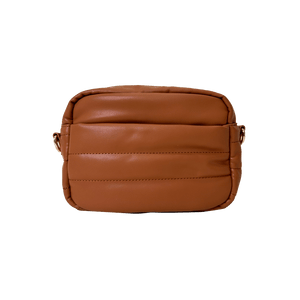 Sadie Quilted Vegan Leather Zip Top Messenger