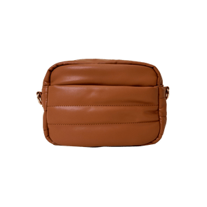 Sadie Quilted Faux Leather Zip Top Messenger