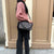 Terry Tweed Shoulder Bag w/Skinny Self Strap & Resin Shoulder Strap