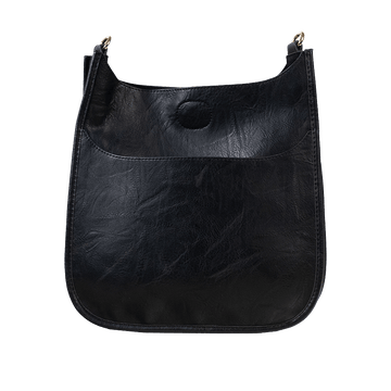 Ahdorned Vegan Leather Messenger Bag With Leopard Print Strap - Camel