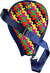 Woven Multicolored Neoprene Tennis Racket Cover