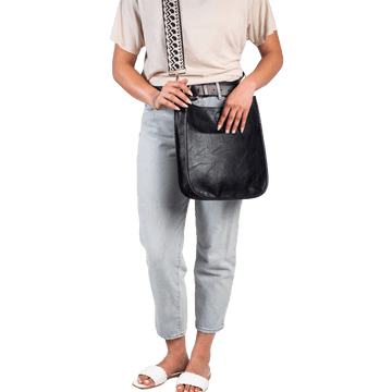 Ahdorned Classic Messenger with Two Crossbody Straps